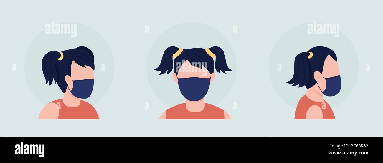 Cartoon girl faceless avatar female Stock Vector Images - Alamy