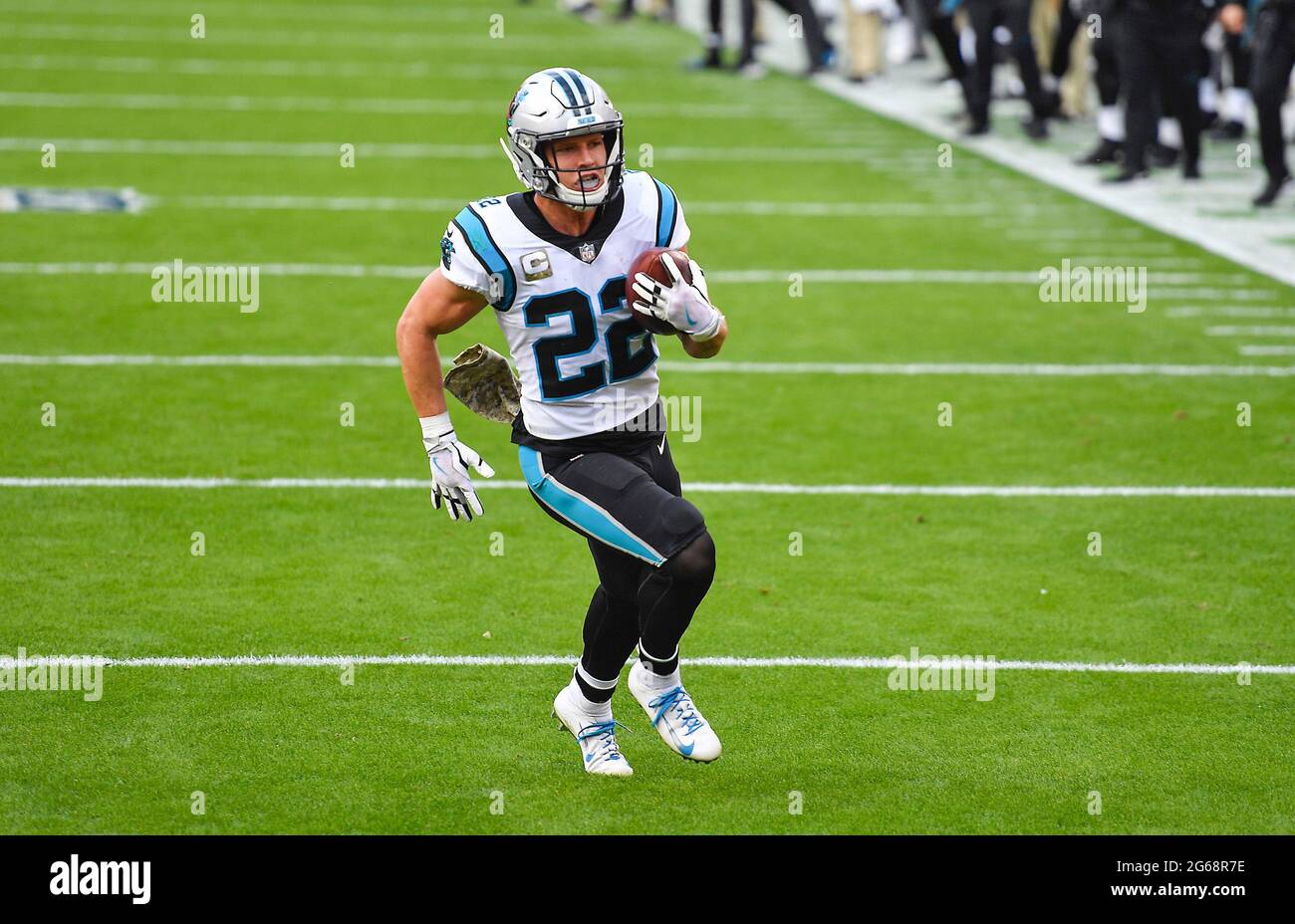 Carolina Panthers Running Back Christian Mccafferty Entering The Panthers  Stadium 8x10 Photo Picture