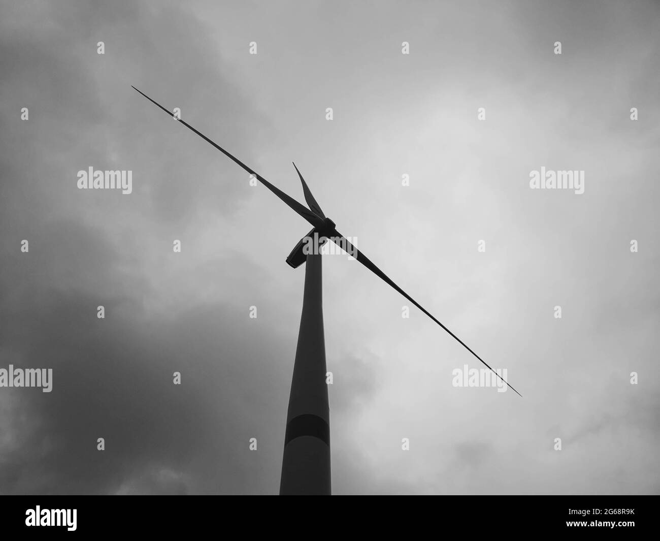 Wind Tribune Tower for Clean Energy in Hochsauerlandkreis Germany Stock Photo