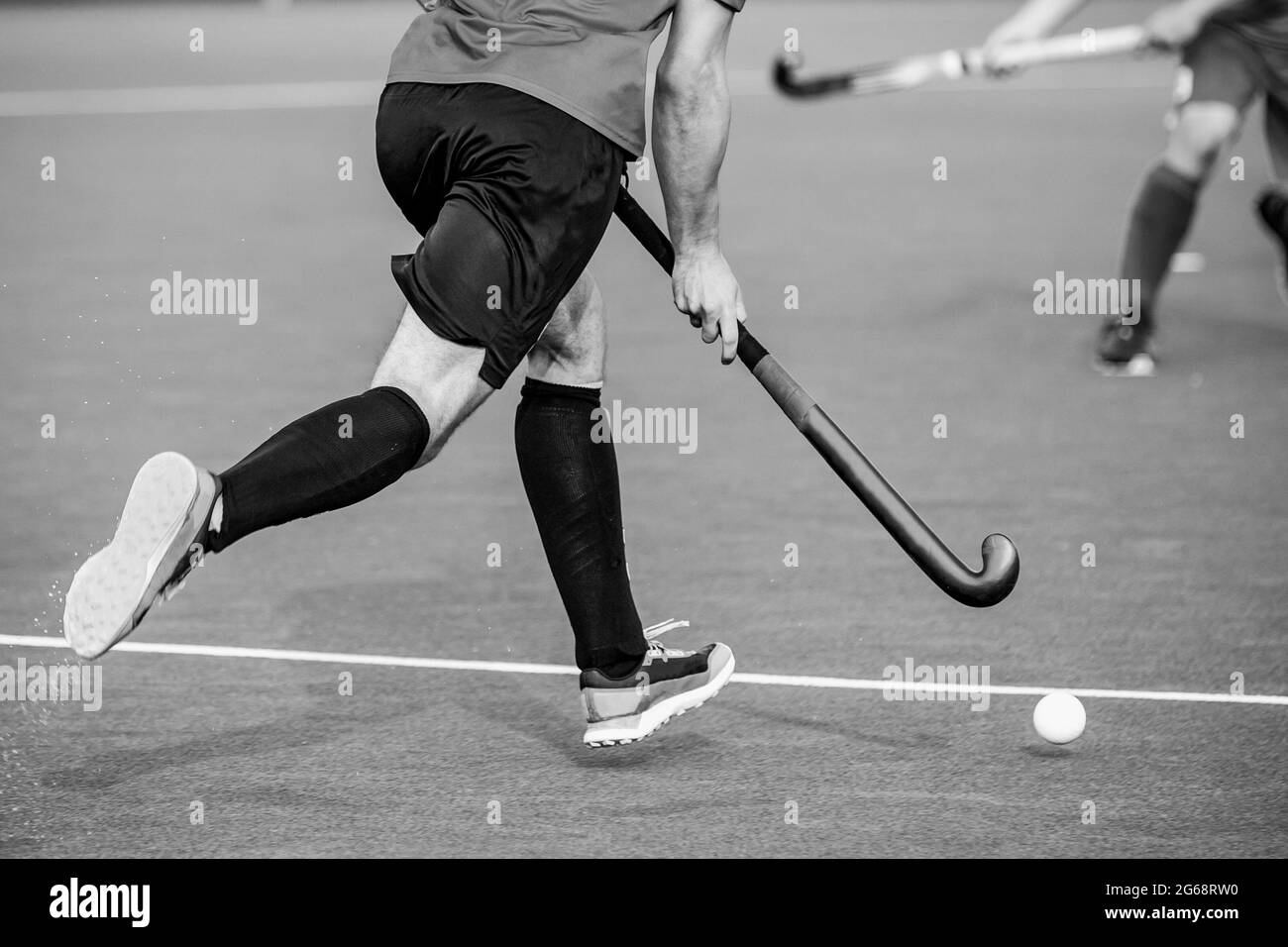 Grass hockey Black and White Stock Photos & Images Alamy