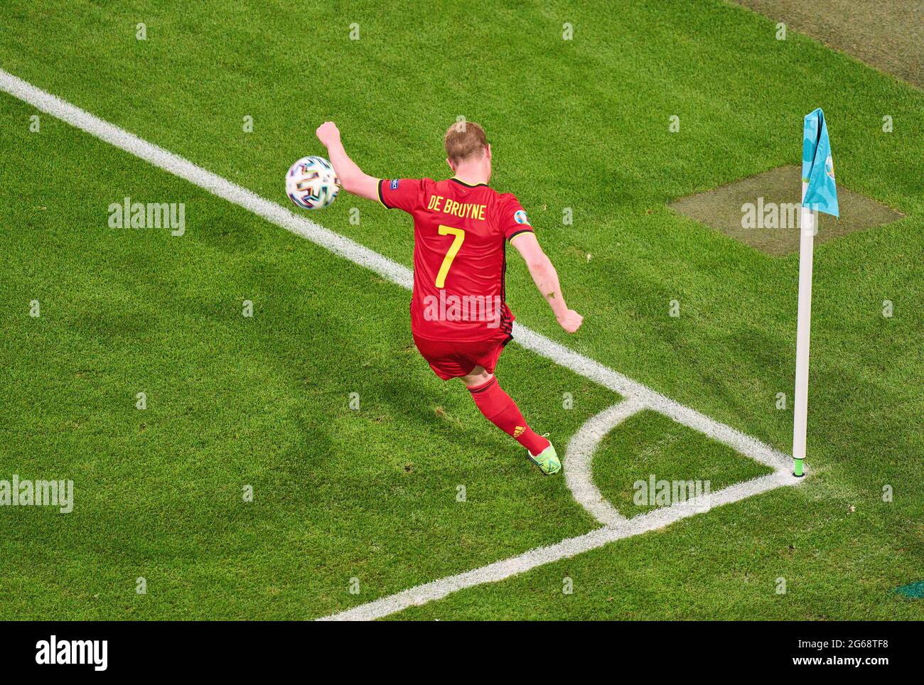 Kevin DE BRUYNE, Belgium Nr.7  in the quarterfinal match BELGIUM - ITALY 1-2 at the football UEFA European Championships 2020 in Season 2020/2021 on July 02, 2021  in Munich, Germany. © Peter Schatz / Alamy Live News Stock Photo