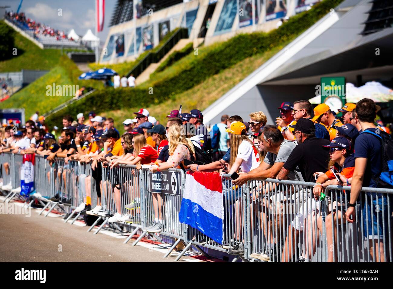 Fans F1 Grand Prix Of Austria At Red Bull Ring On July 3 21 In Spielberg Austria Photo By Hoch Zwei Stock Photo Alamy