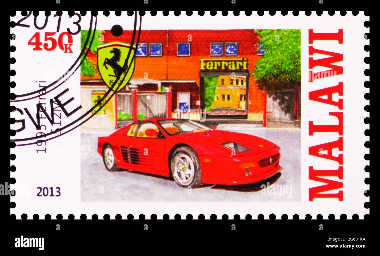 MOSCOW, RUSSIA - MARCH 28, 2020: Postage stamp printed in Malawi shows 1995  Ferrari 512M, Ferrari serie, circa 2013 Stock Photo - Alamy