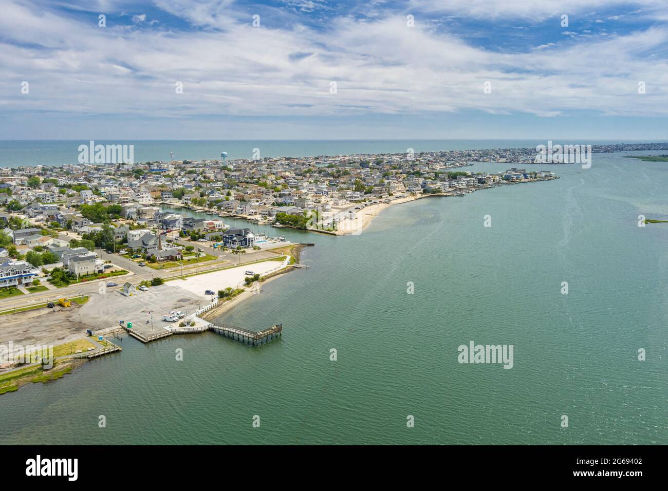 Aerial View of Ship Bottom Long Beach Island New Jersey USA Stock Photo