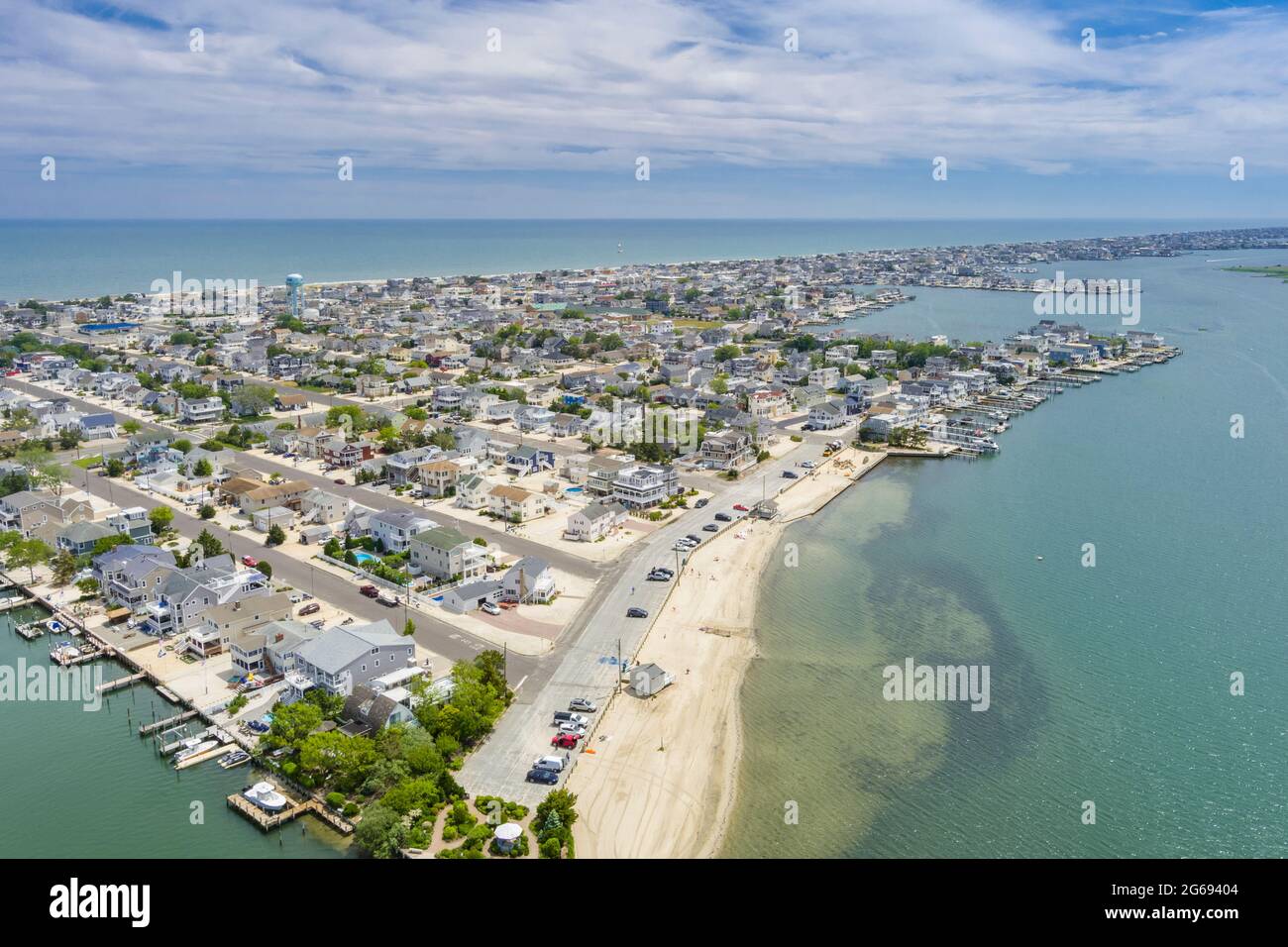 Aerial View of Ship Bottom Long Beach Island New Jersey USA Stock Photo