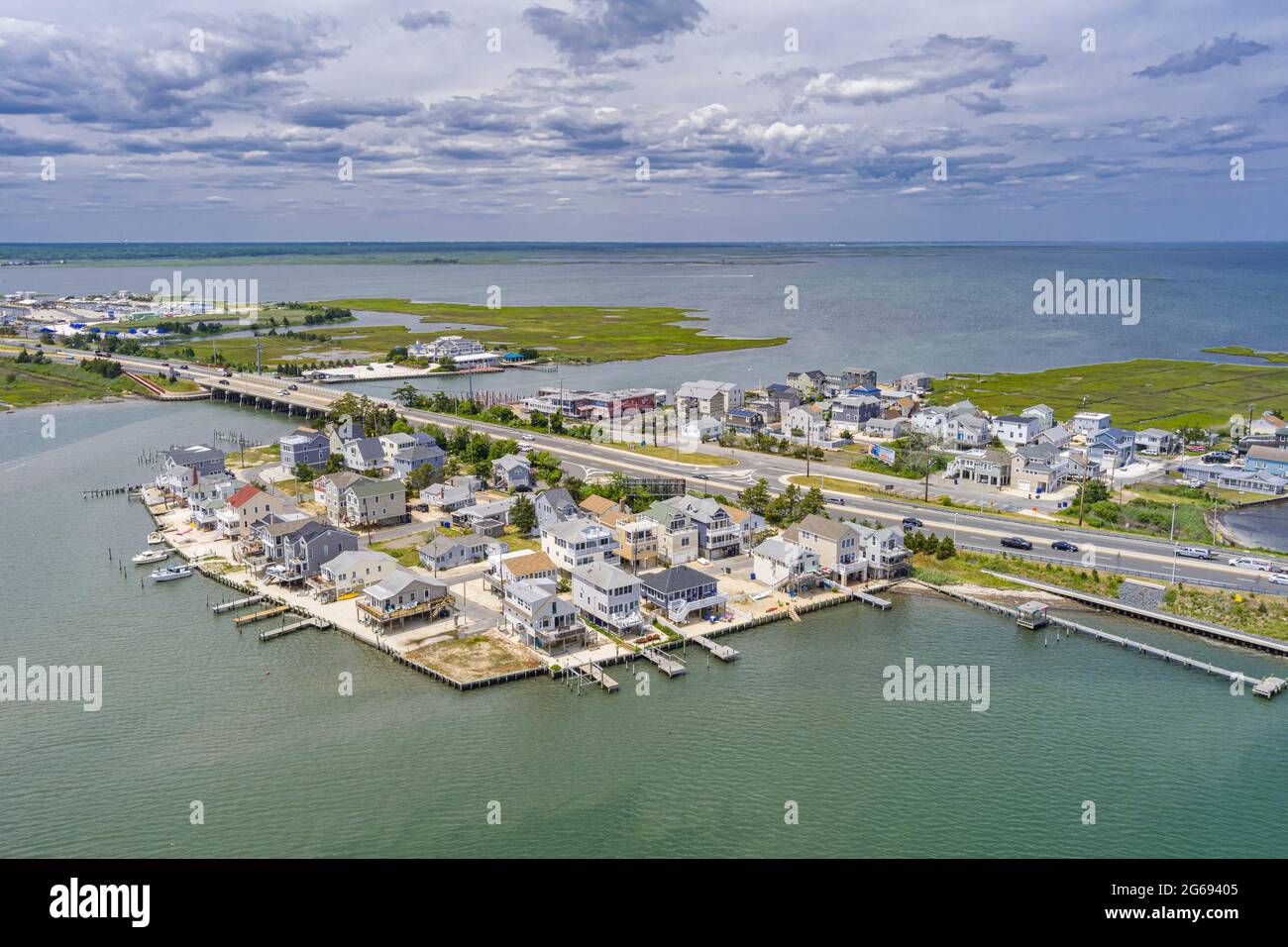 Aerial View of Ship Bottom Long Beach Island New Jersey USA Stock Photo
