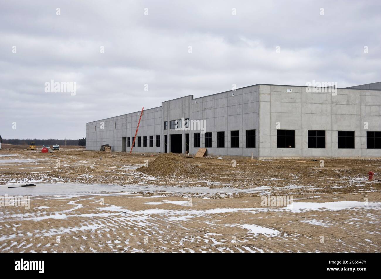 Warehouse Under Construction Stock Photo