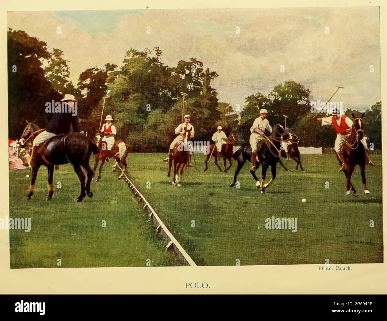 Polo From the book ' English sport ' by Alfred Edward Thomas Watson, Published in London by Macmillan and Co. Limited and in New York by Macmillan Company. in 1903 Stock Photo