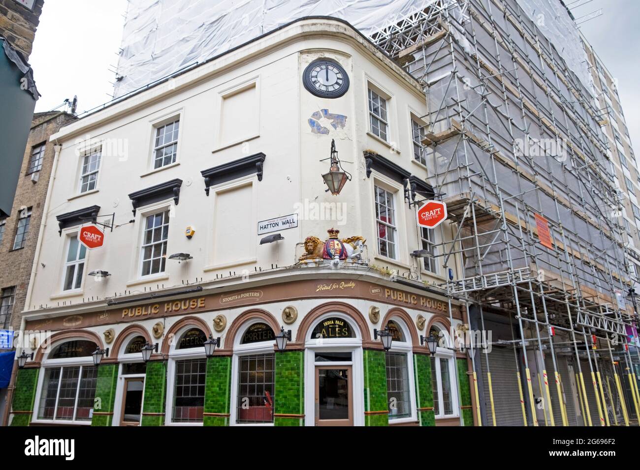 Craft Beer Co pub exterior view on the corner of Leather Lane and