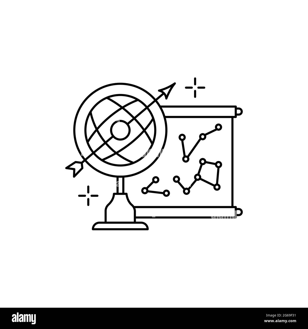 Astrology line icon. Isolated vector element Stock Vector Image & Art ...