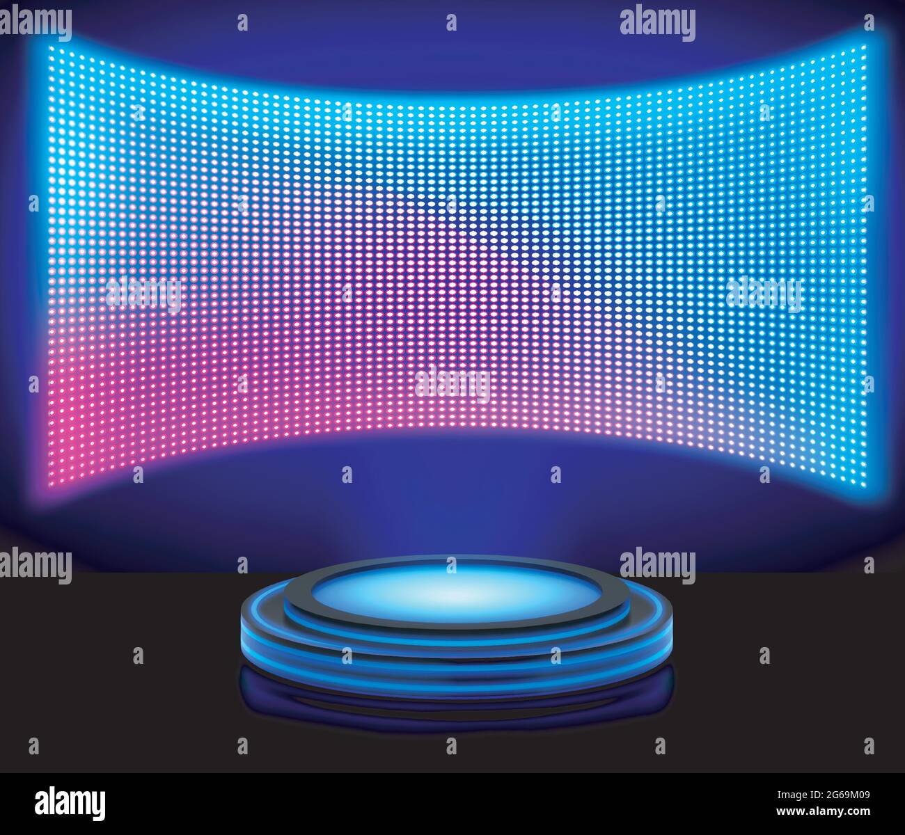 Screen LED Vector. Light Board. Cinema Panel. Illustration Stock