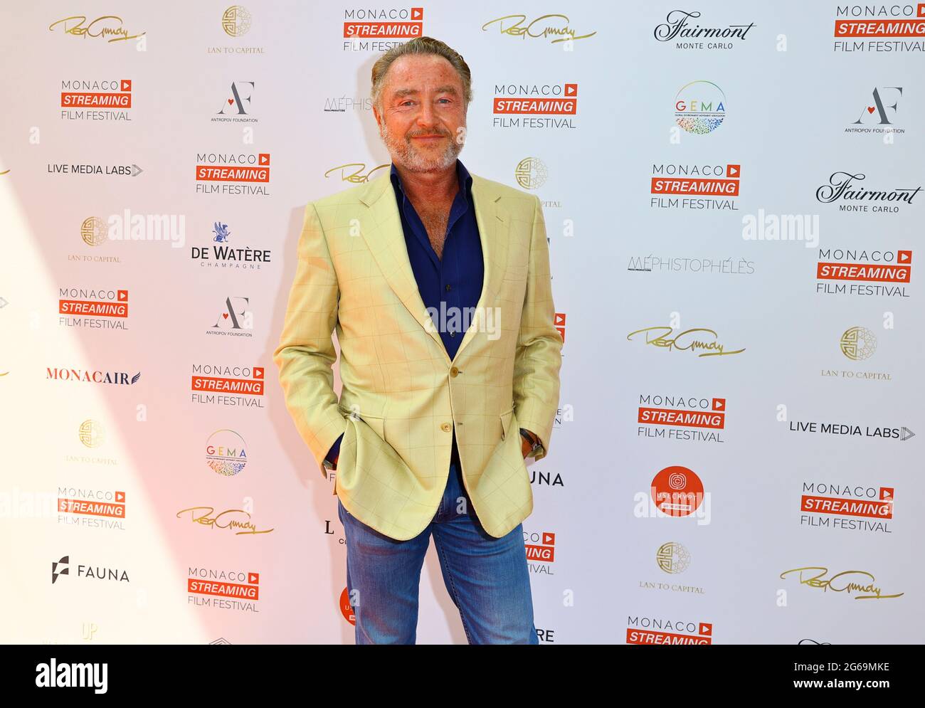 Monaco, Monte-Carlo - July 03, 2021: Monaco Streaming Film Festival MCSFF with Michael Flatley, Riverdance and Lord of The Dance Producer and Star Stock Photo