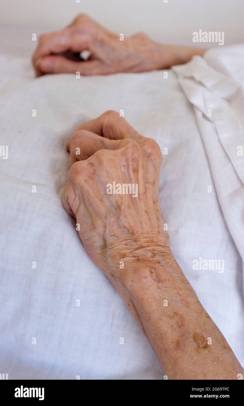 Old age (hands) Stock Photo