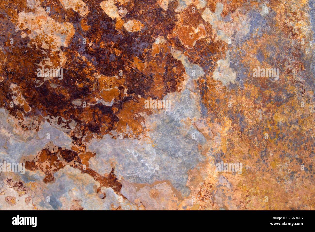 Gray and rusty slate stone texture Stock Photo