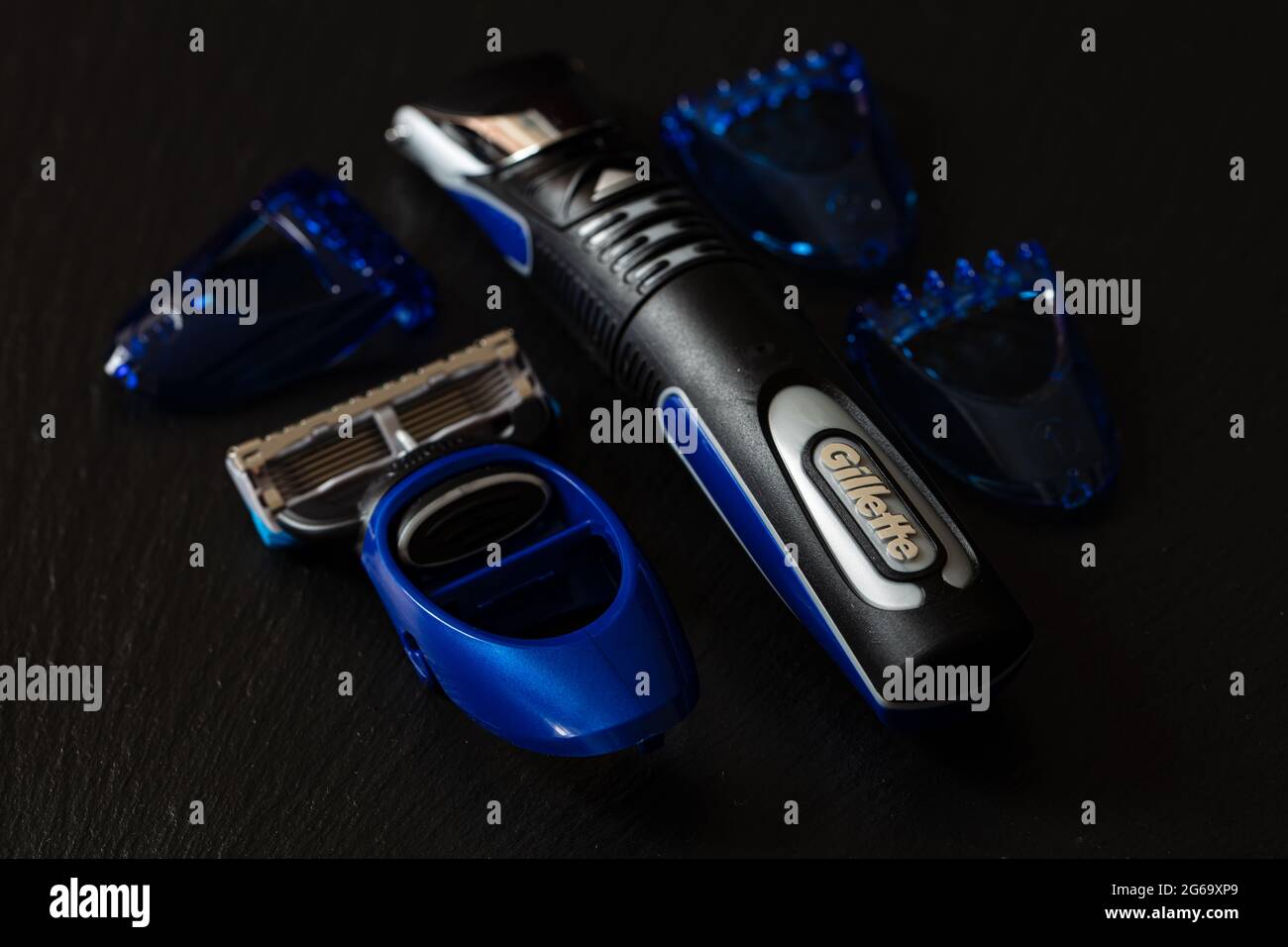 Massachusetts, U.S.A. - July, 2021: Gillette Fusion5 ProGlide Styler ...