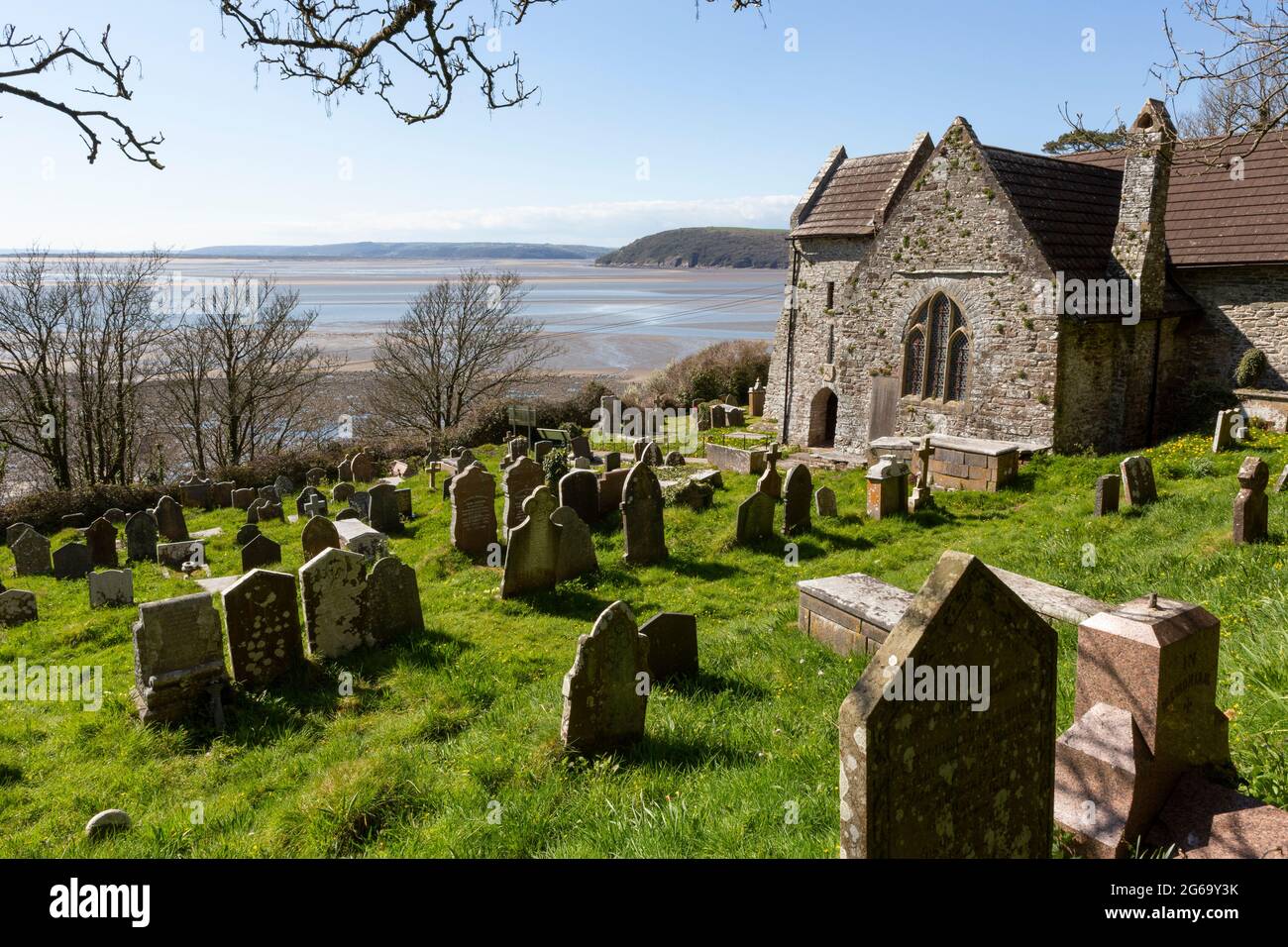 Parish Church of Saint Ishmael and graveyard, near Ferryside ...