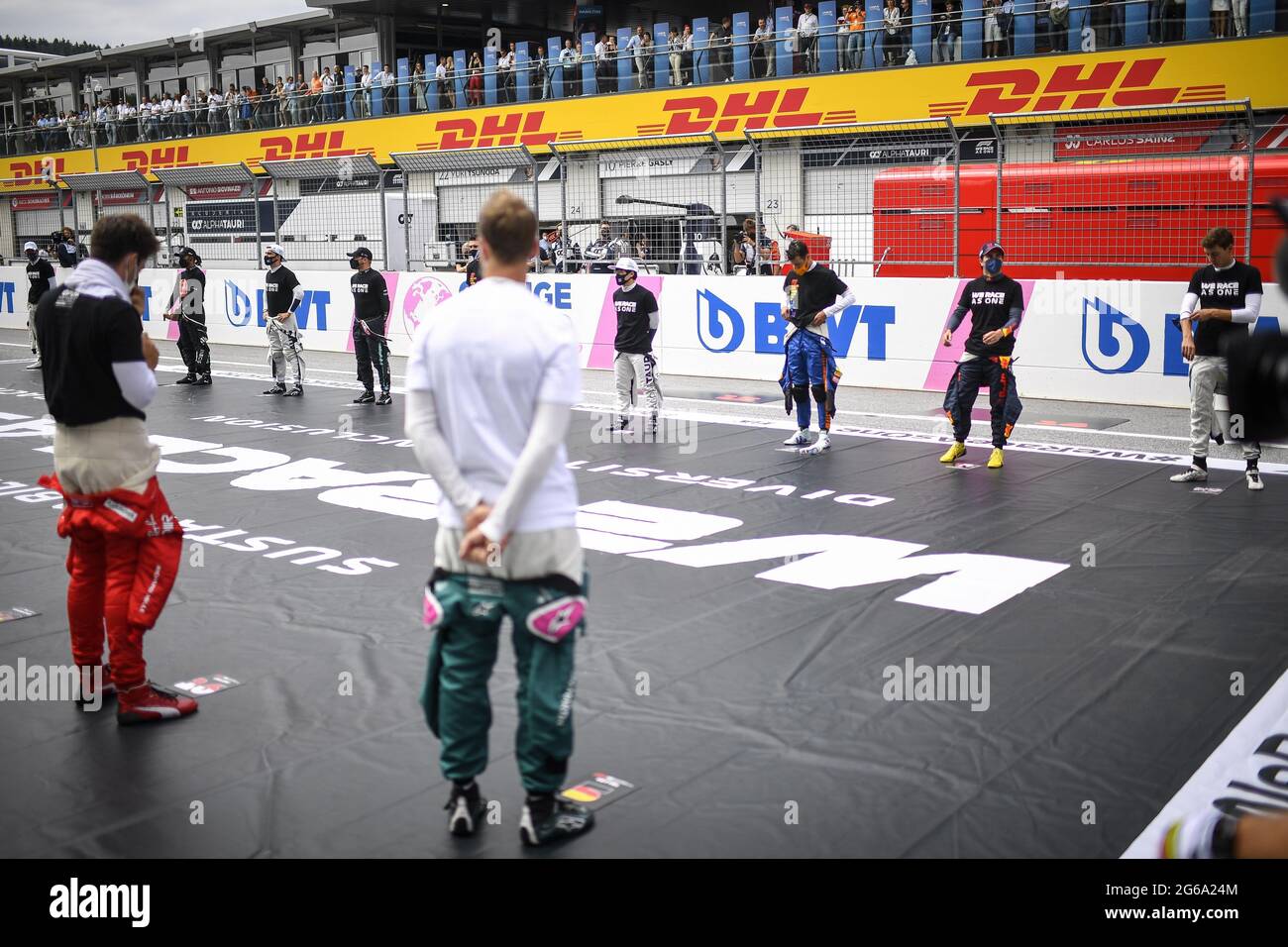 Drivers on the grid. Austrian Grand Prix, Sunday 4th July 2021. Spielberg, Austria. FIA Pool Image for Editorial Use Only Stock Photo