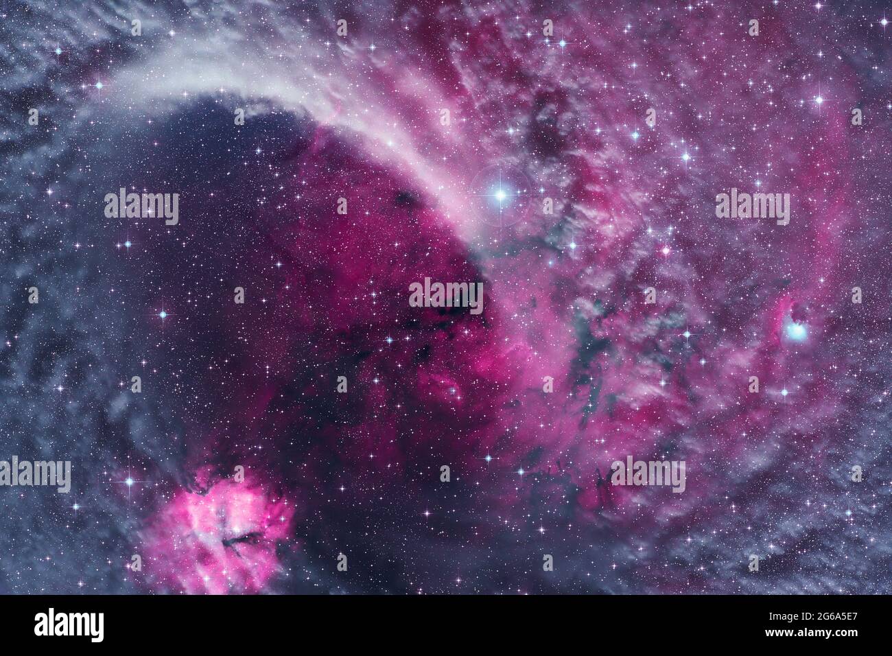 Cluster of stars. Starfield. Nebula. Elements of this image furnished by NASA. Stock Photo