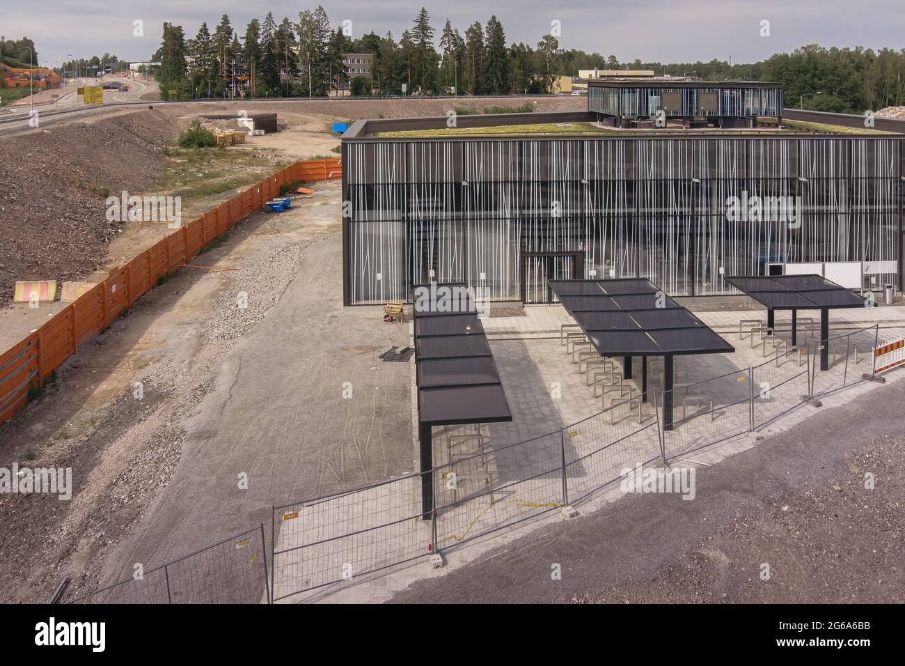 Espoo Finland 06.25.2021. Aerial view of the construction site of the