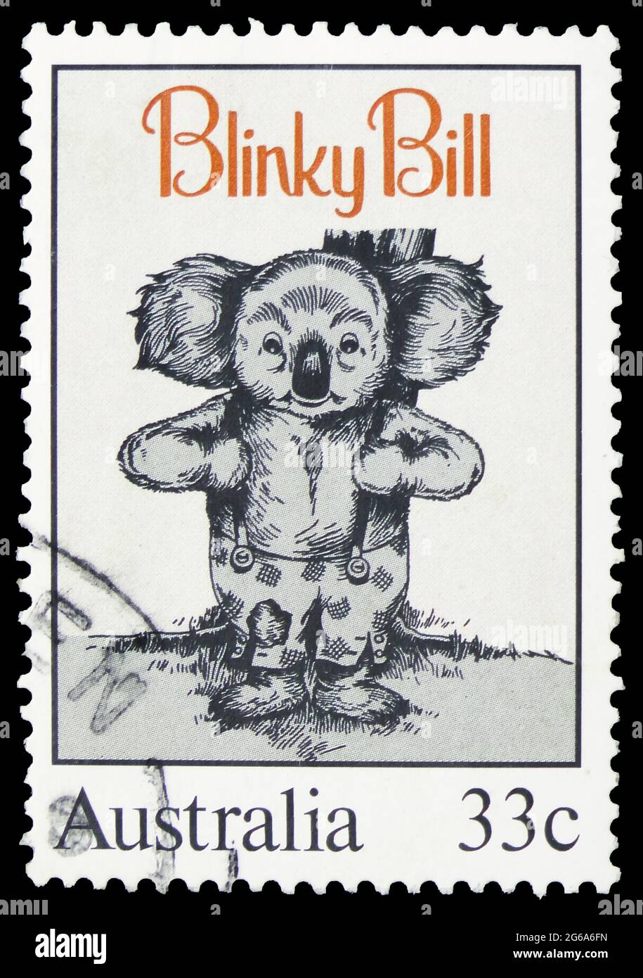 MOSCOW, RUSSIA - APRIL 18, 2020: Postage stamp printed in Australia shows  Blinky Bill, Children's Book Council serie, circa 1985 Stock Photo - Alamy