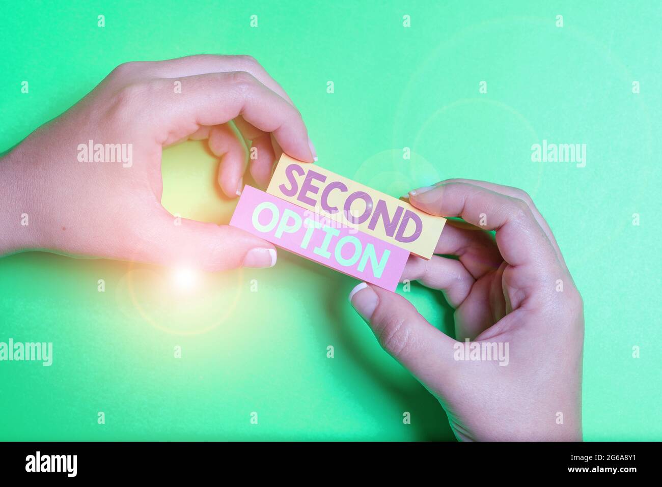 Text showing inspiration Second Option. Concept meaning Next Fiddle Not