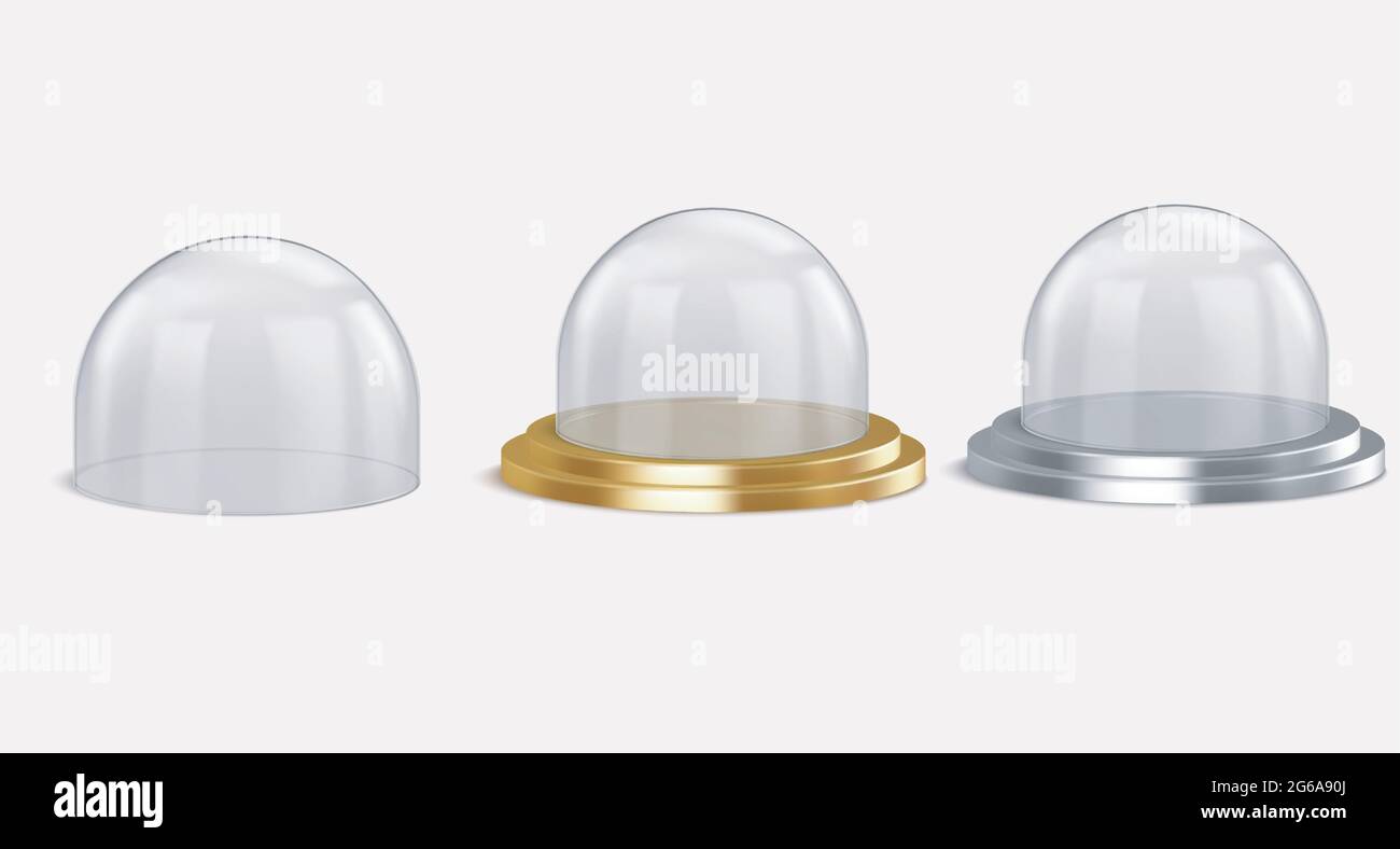Realistic glass domes on isolated background Stock Vector Image & Art ...