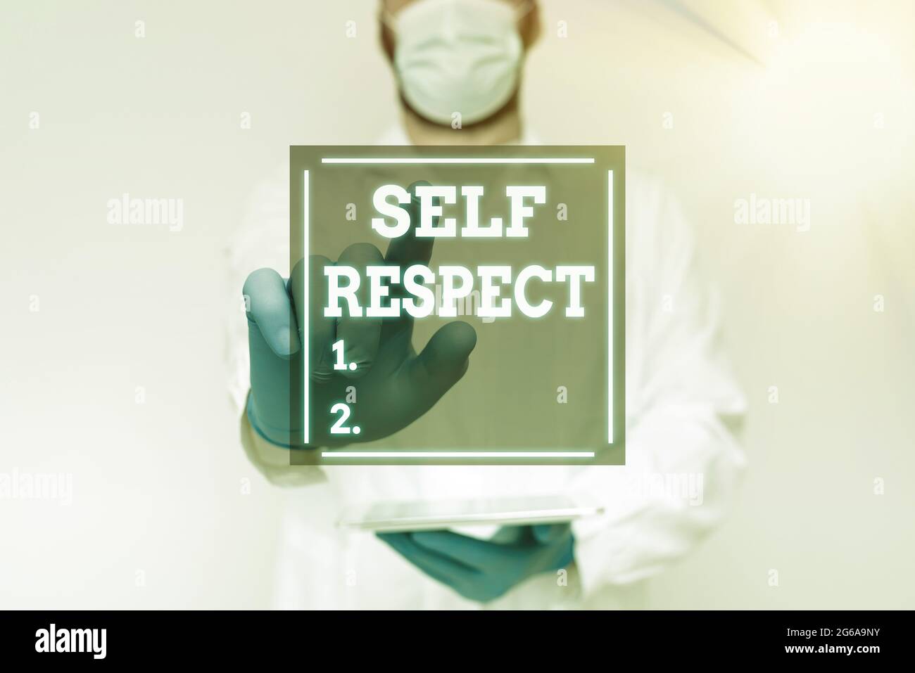 Writing displaying text Self Respect. Business idea Pride and confidence in oneself Stand up for yourself Demonstrating Medical Technology, Presenting Stock Photo