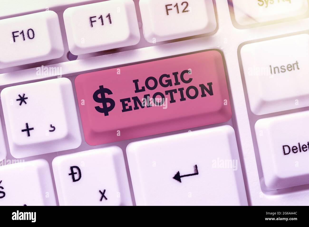 Text caption presenting Logic Emotion. Business concept Unpleasant Feelings turned to Self Respect Reasonable Mind Abstract Programmer Typing Stock Photo