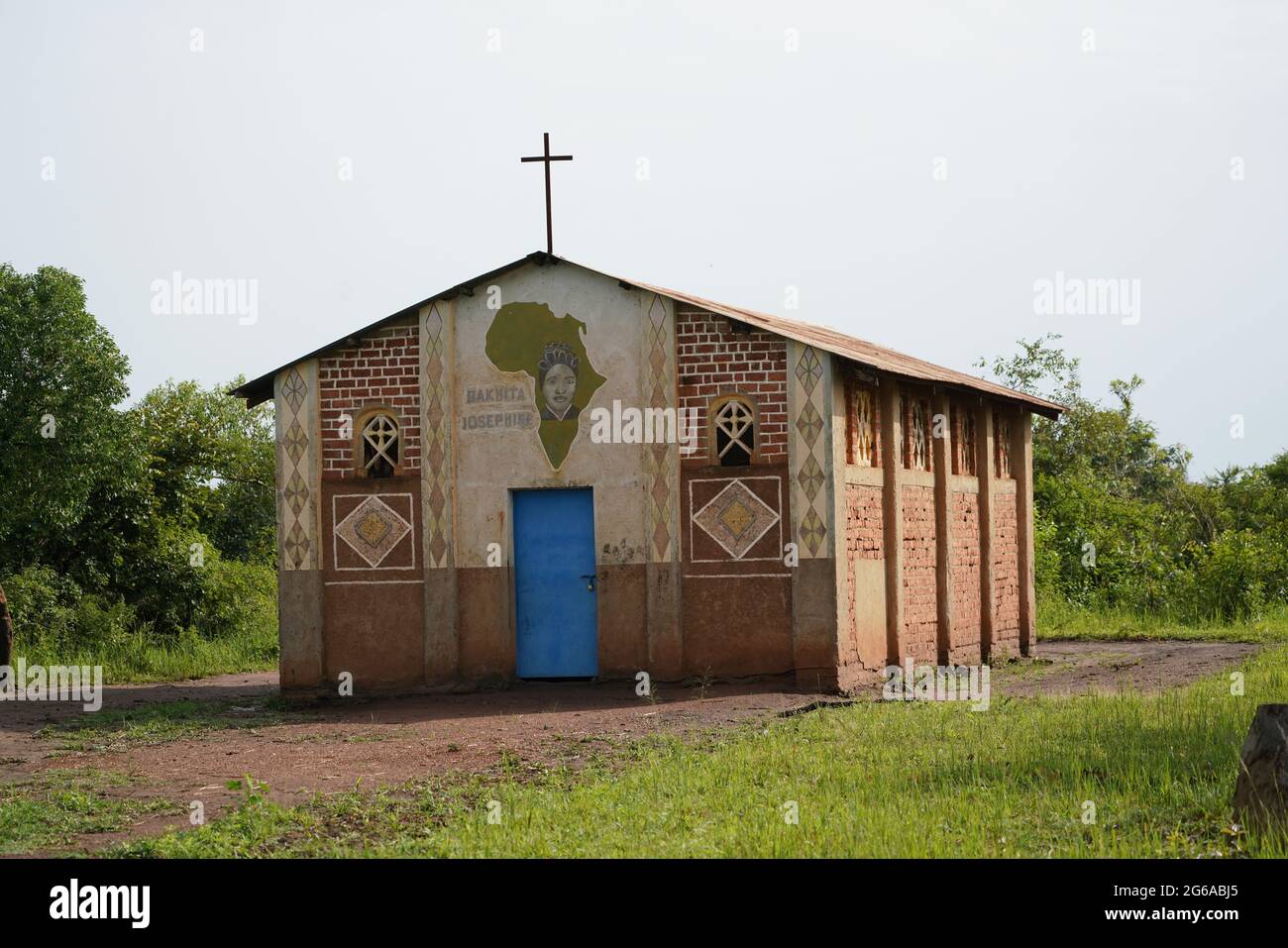 Church in a village in northern Uganda. Stock Photo