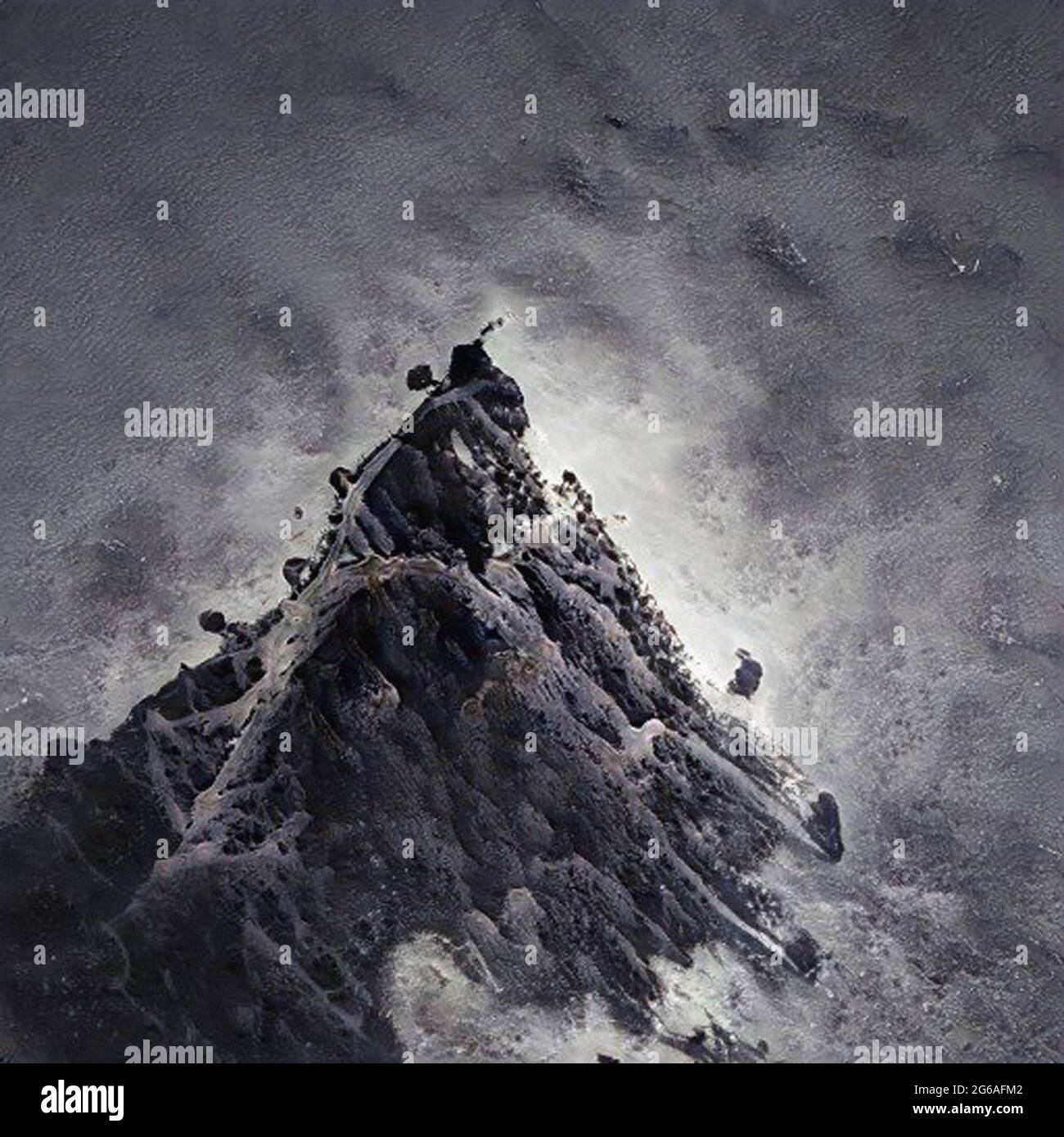 Scifi landscape art or background art with a space or futuristic theme Stock Photo