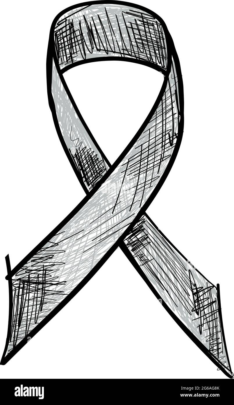 White ribbon awareness isolated on white background. Vector Illustration Stock Vector