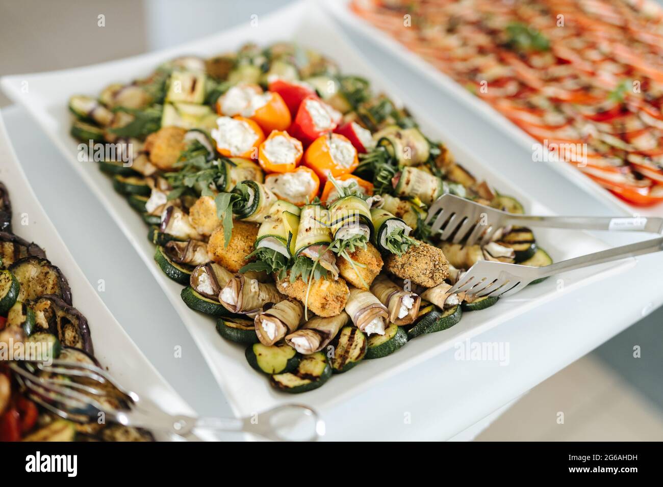 Delicious appetizers at a wedding Stock Photo