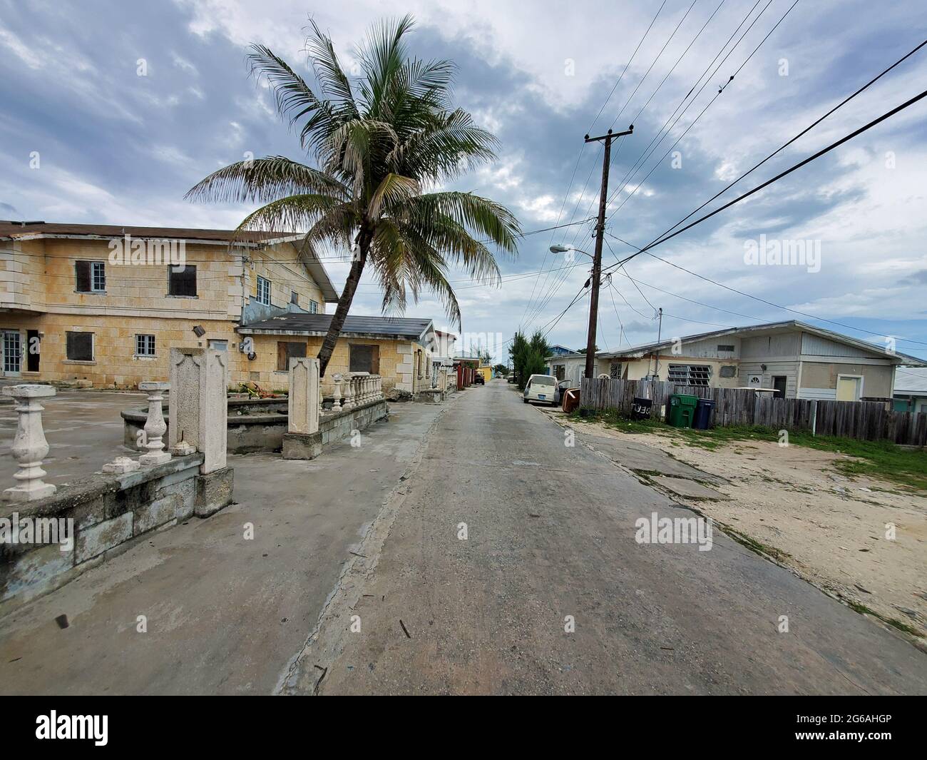 Street scene in Alice Town, North Bimini, Bahamas Stock Photo Alamy