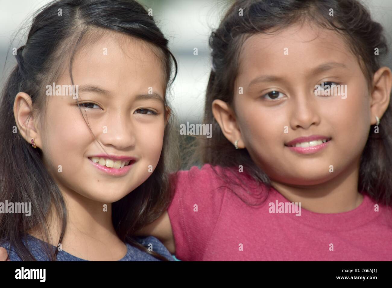 A Smiling Asian Child Friends Stock Photo - Alamy