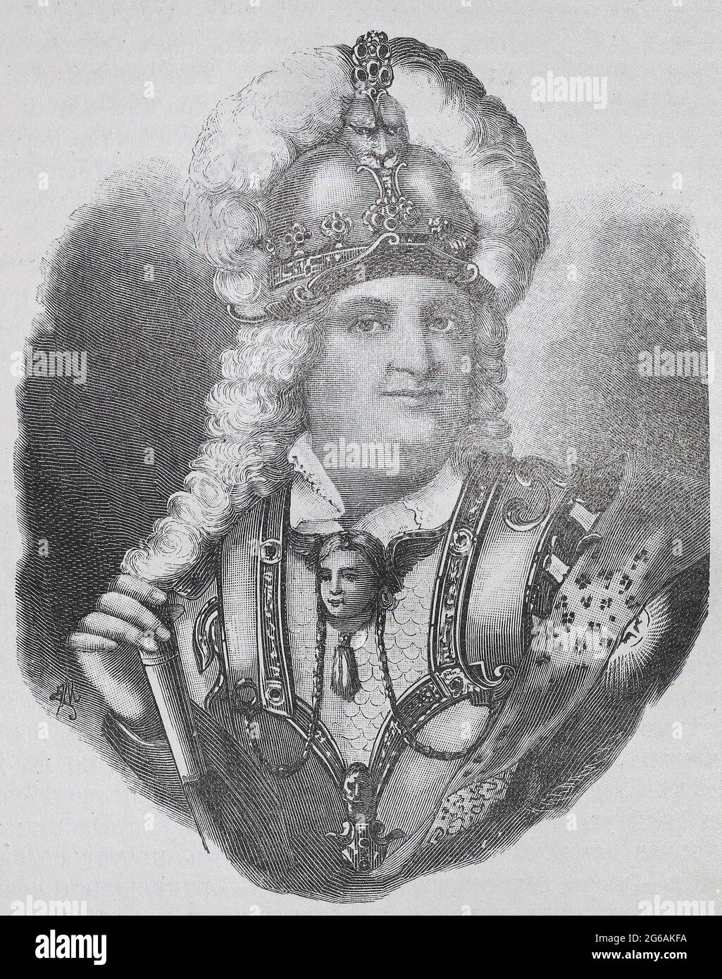 Portrait of Frederick Augustus I of Saxony. Stock Photo