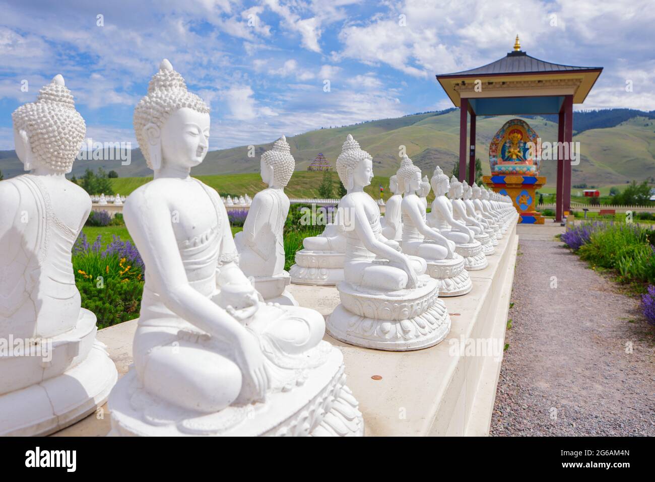 One section of the Garden of One thousand Buddhas near Arlee, Montana