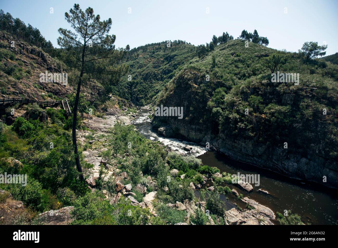 View of the Paiva river in the municipality of Arouca, Nord of Portugal. Stock Photo