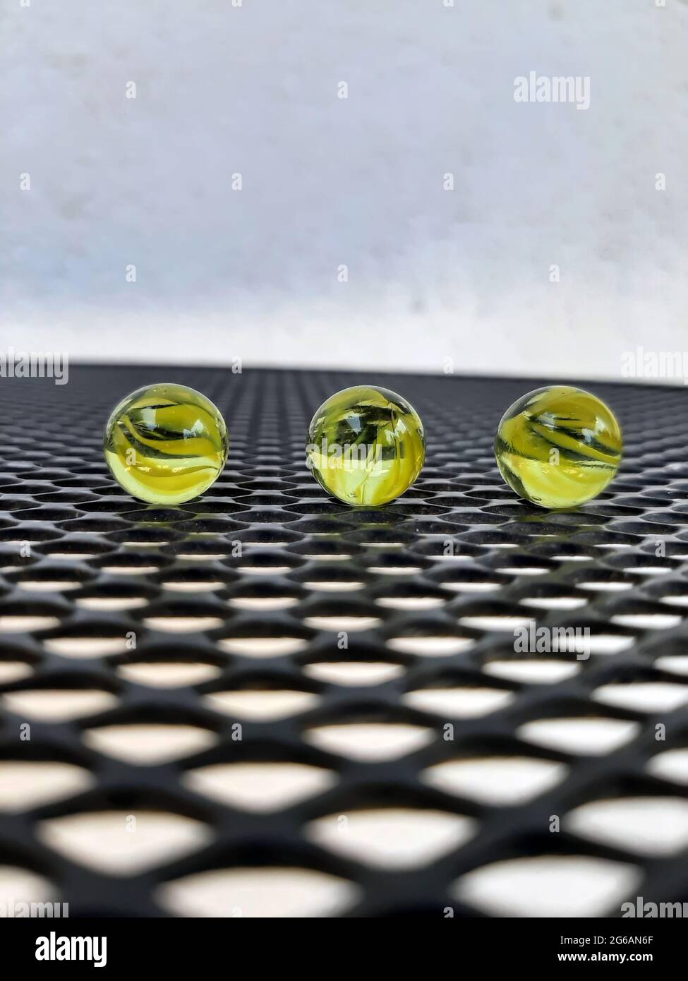 Kids Marbles. Colorful glass made Marbles. Glass Marbles. Stock Photo