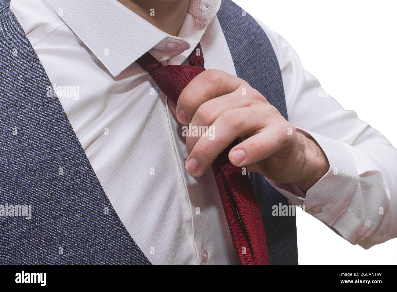 White shirt red tie hi-res stock photography and images - Alamy