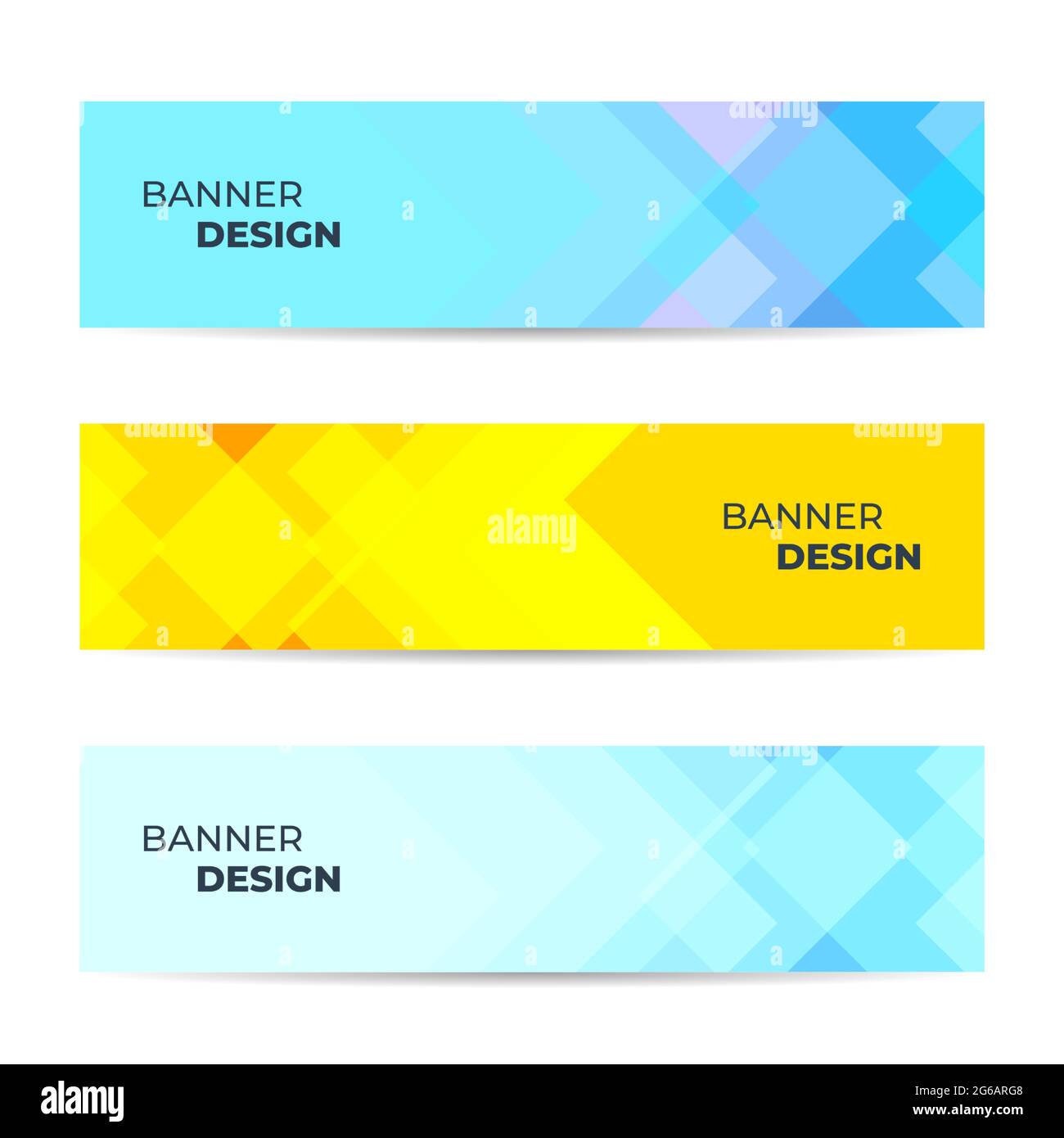 Vector abstract design banner web template. Business horizontal banner set. Colorful wide abstract modern design web banners collection. Stock Vector