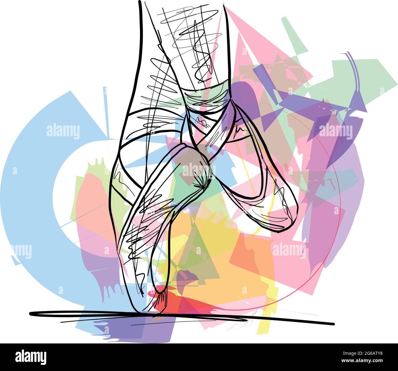 Dance ballerina ballet shoes vector illustration Stock Vector Image