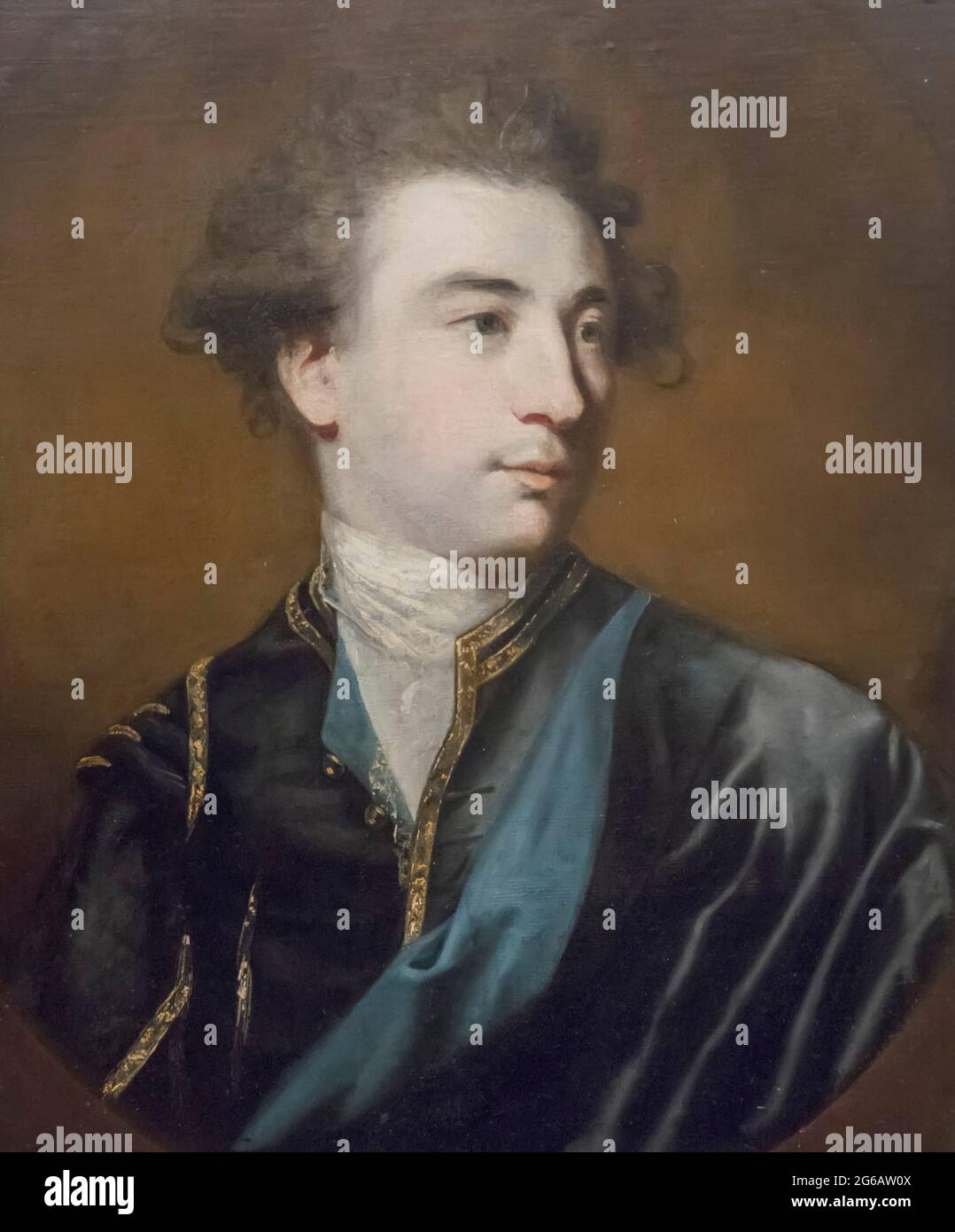 Detail of Portrait of William Hanger, 3rd Baron Coleraine by Joshua Reynolds c,1775-80 in the Soumaya Museum, Mexico City, Mexico Stock Photo