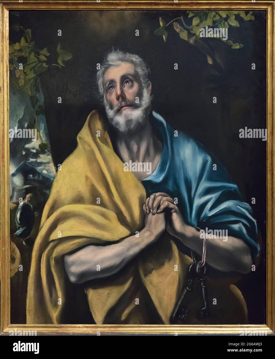 The Tears of Saint Peter or Penitent Saint Peter by Doménikos Theotokópoulos El Greco in Soumaya Museum, Mexico City, Mexico Stock Photo