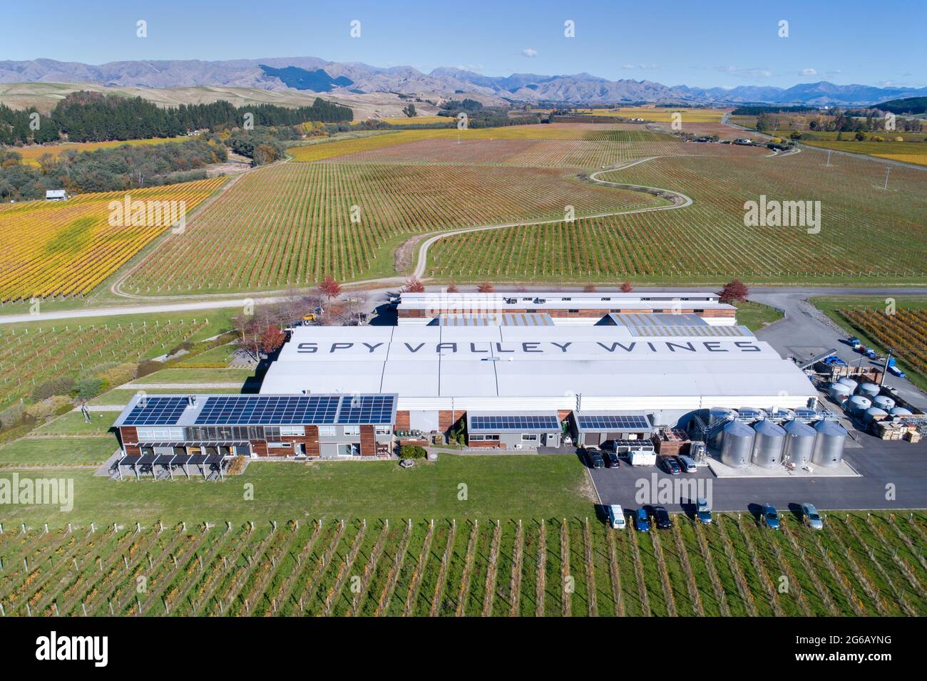 Spy Valley Winery, Renwick, Marlborough, New Zealand Stock Photo Alamy