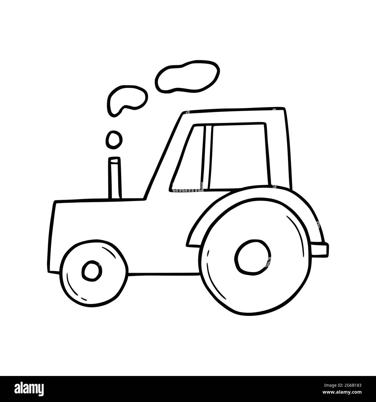 simple tractor outline