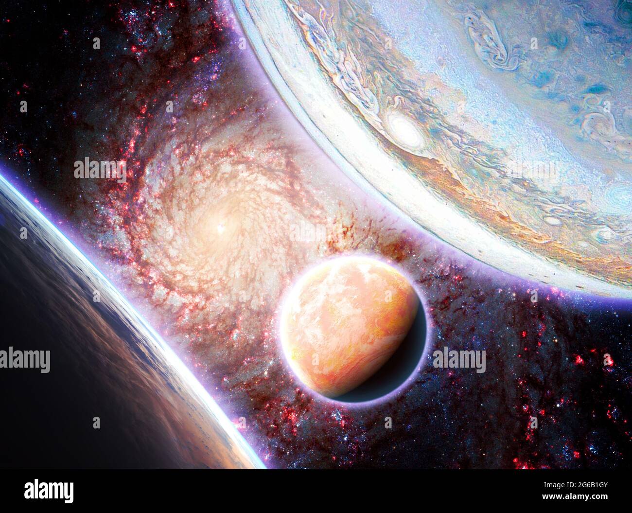several in outer space, , solar system elements of this image