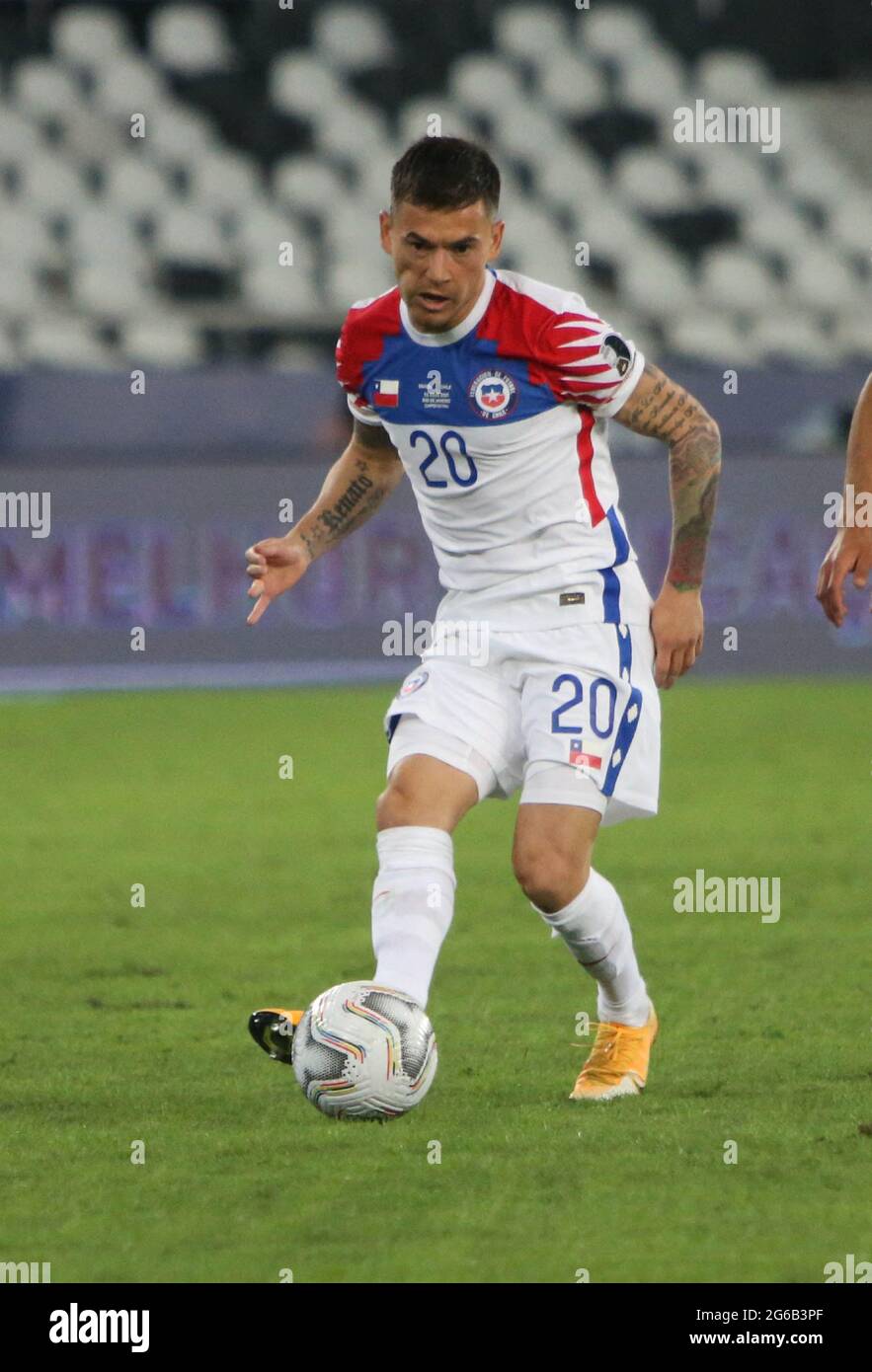 C. Aránguiz of Chili of Chili during the Copa America 2021, quarter final football  match between Brazil and Chile on July 3, 2021 at Olympic stadium in Rio de  Janeiro, Brazil. Photo