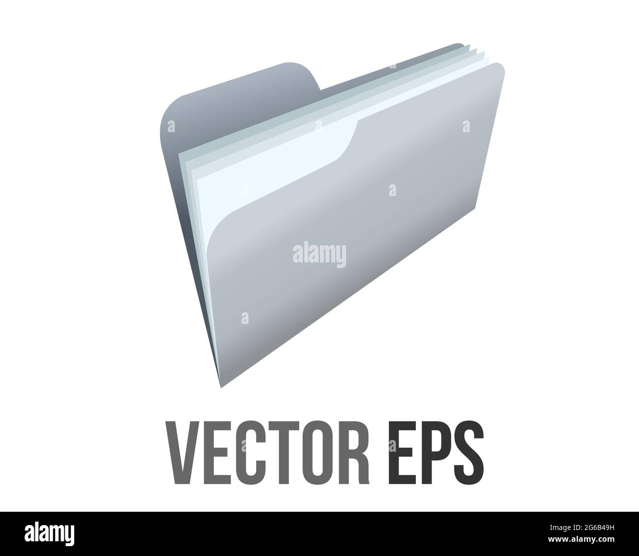 The isolated vector classic gradient yellow computer file folder icon ...