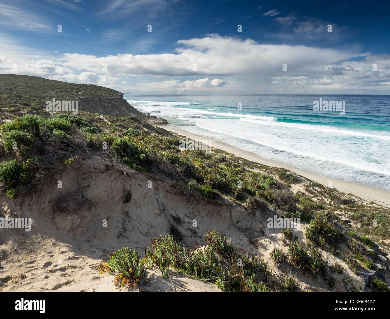 Flour Cask Bay and the Southern Ocean,  Kangaroo Island, South Australia Stock Photo