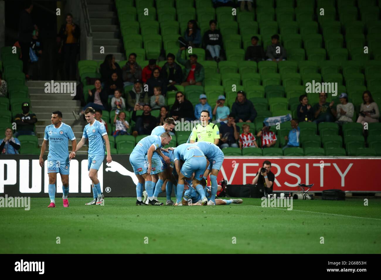 MELBOURNE, AUSTRALIA MAY 9 during the Hyundai ALeague soccer match
